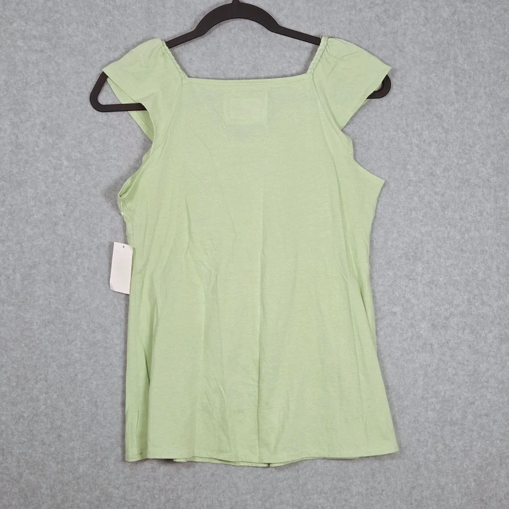 NEW‎ 2006 Old Navy Girl XXL 16 Flutter Sleeve Top Light Green T Shirt Y2K 2000s